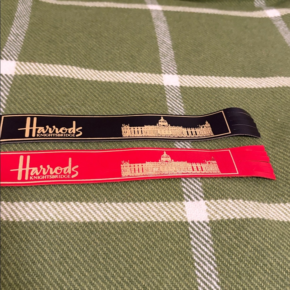 Pair of bookmarks with gold detail Detailing all leather bookmark. Collectibe